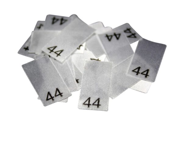 25 Textiletiketten - Größe 44
