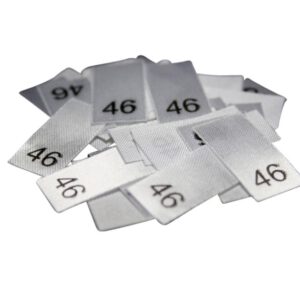 25 Textiletiketten - Größe 46