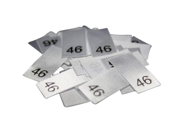 25 Textiletiketten - Größe 46