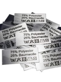 50 Textiletiketten 75% Polyester 25% Baumwolle 50 Textiletiketten 75% Polyester 25% Baumwolle