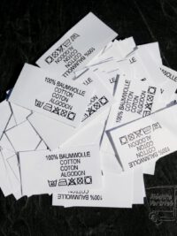 50 Textiletiketten 100% Baumwolle in 4 Sprachen 50 Textiletiketten 100% Baumwolle in 4 Sprachen