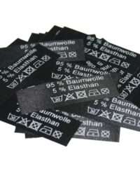50 Textiletiketten 95% Baumwolle 5% Elasthan 50 Textiletiketten 95% Baumwolle 5% Elasthan