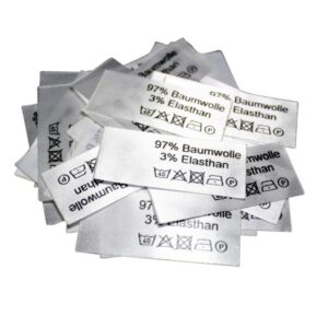 50 Textiletiketten 97% Baumwolle 3% Elasthan