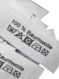 100% Baumwolle mit Pflegesymbole 100% Baumwolle mit Pflegesymbole
