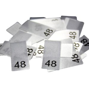 25 Textiletiketten - Größe 48