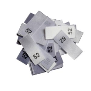 25 Textiletiketten - Größe 52