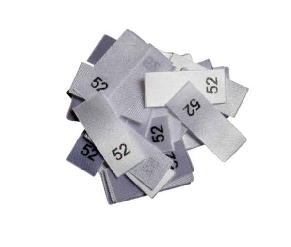 25 Textiletiketten - Größe 52