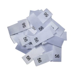 25 Textiletiketten - Größe 56