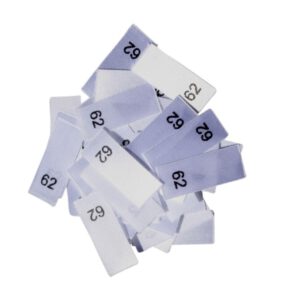 25 Textiletiketten - Größe 62