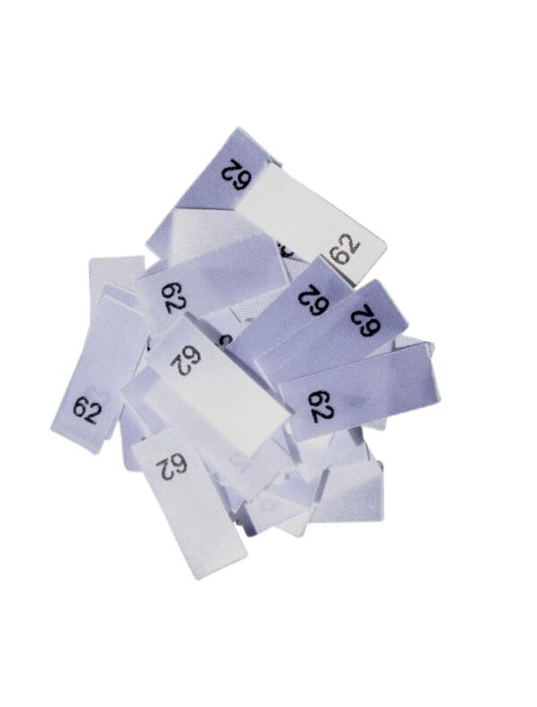 25 Textiletiketten - Größe 62