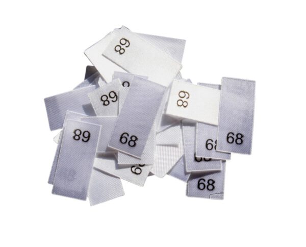 25 Textiletiketten - Größe 68