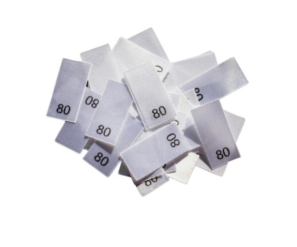 25 Textiletiketten - Größe 80