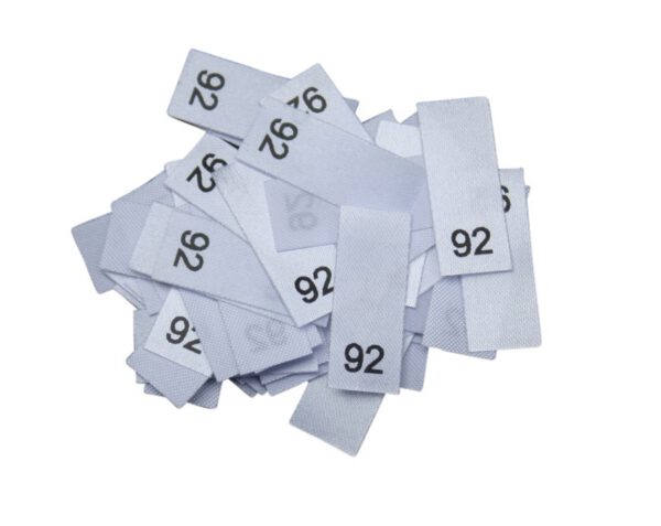 25 Textiletiketten - Größe 92