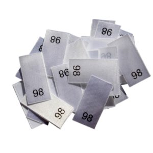 25 Textiletiketten - Größe 98