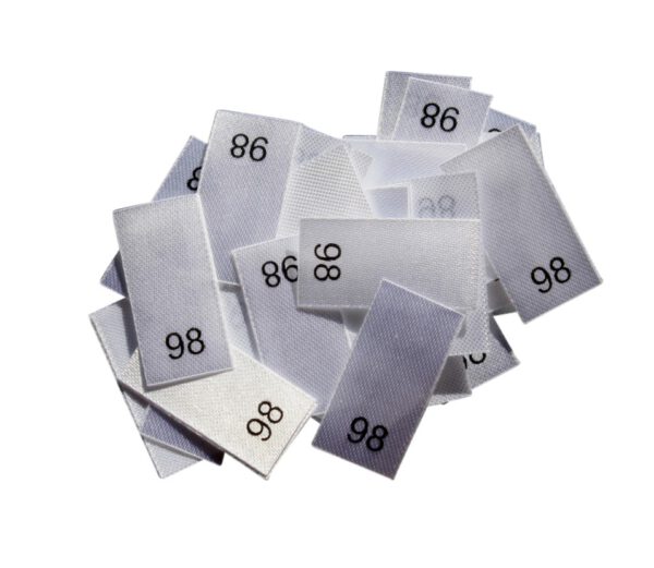 25 Textiletiketten - Größe 98