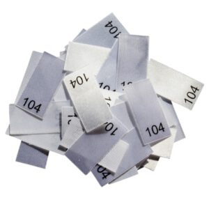 25 Textiletiketten - Größe 104