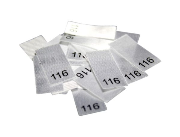 25 Textiletiketten - Größe 116