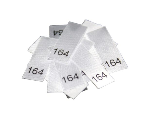 25 Textiletiketten - Größe 164