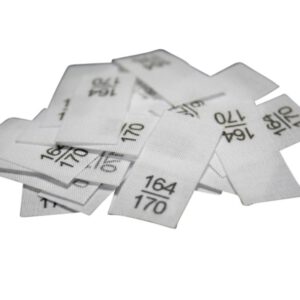 25 Textiletiketten - Größe 164/170 auf Mischband 25 Textiletiketten - Größe 164/170 auf Mischband
