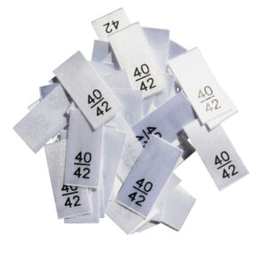 25 Textiletiketten - Größe 40/42