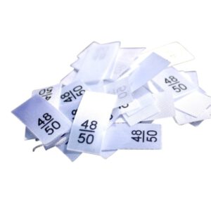 25 Textiletiketten - Größe 48/50 25 Textiletiketten - Größe 48/50