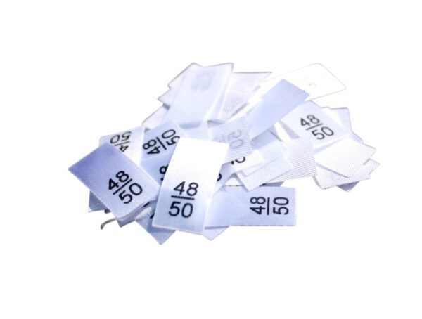 25 Textiletiketten - Größe 48/50 25 Textiletiketten - Größe 48/50