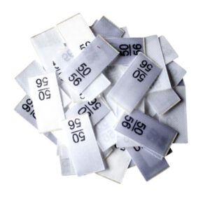 25 Textiletiketten - Größe 50/56