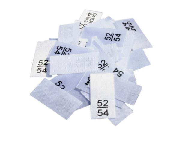 25 Textiletiketten - Größe 52/54 25 Textiletiketten - Größe 52/54