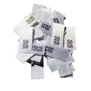 25 Textiletiketten - Größe 56/58
