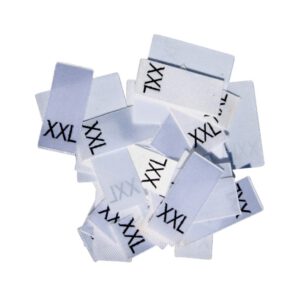 25 Textiletiketten Größe XXL