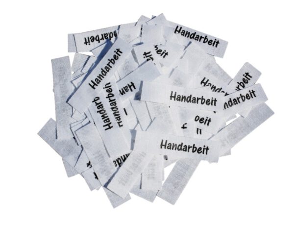 25 Textiletiketten Handarbeit