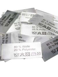 50 Textiletiketten 80% Wolle 20% Polyester 50 Textiletiketten 80% Wolle 20% Polyester