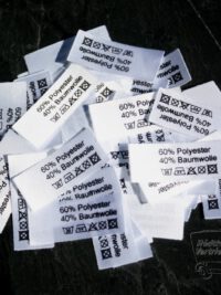 50 Textiletiketten 60% Polyester 40% Baumwolle 50 Textiletiketten 60% Polyester 40% Baumwolle