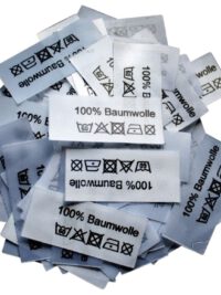 50 Textiletiketten 100% Baumwolle 60°C 50 Textiletiketten 100% Baumwolle 60°C