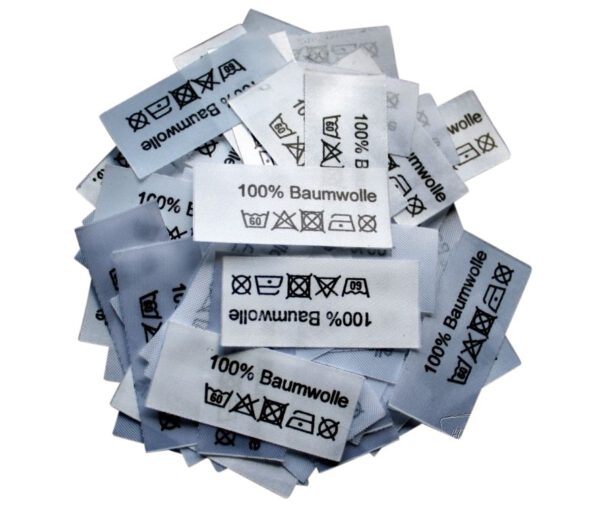 50 Textiletiketten 100% Baumwolle 60°C 50 Textiletiketten 100% Baumwolle 60°C