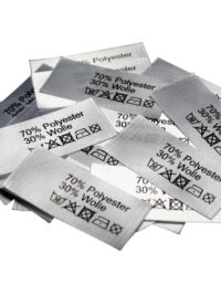 50 Textiletiketten 70% Polyester 30% Wolle 50 Textiletiketten 70% Polyester 30% Wolle