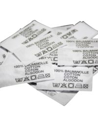 50 Textiletiketten 100% Baumwolle in 4 Sprachen 50 Textiletiketten 100% Baumwolle in 4 Sprachen