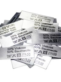 50 Textiletiketten 50% Viskose 50% Baumwolle 50 Textiletiketten 50% Viskose 50% Baumwolle