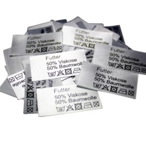 50 Textiletiketten Futter: 50% Viskose 50%Baumwolle