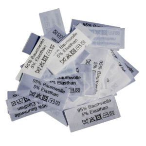 50 Textiletiketten 95 % Baumwolle 5% Elasthan