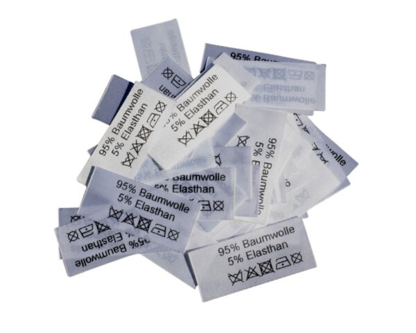 50 Textiletiketten 95 % Baumwolle 5% Elasthan