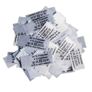 50 Textiletiketten 94% Polyester 6% Elasthan