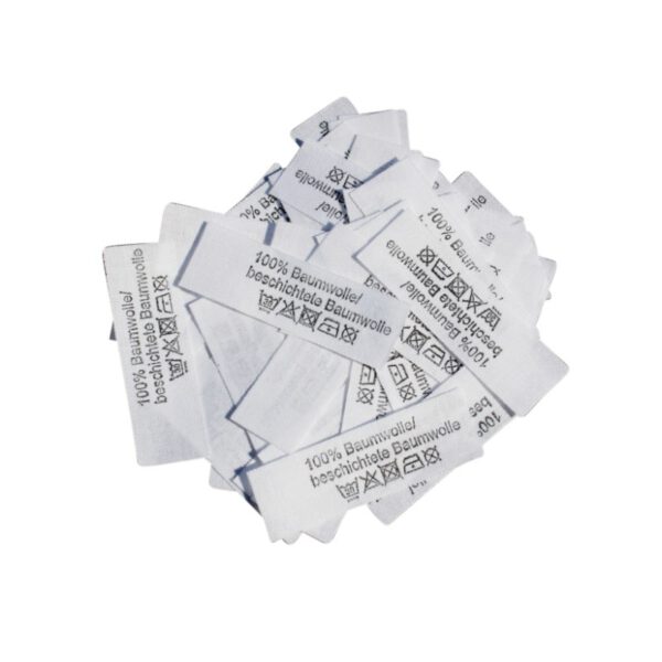 50 Textiletiketten 100% Baumwolle