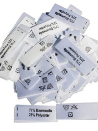 50 Textiletiketten 77% Baumwolle 23% Polyester 50 Textiletiketten 77% Baumwolle 23% Polyester