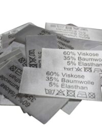 50 Textiletiketten 60% Viskose 35% Baumwolle 5% Elasthan 50 Textiletiketten 60% Viskose 35% Baumwolle 5% Elasthan