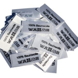 50 Textiletiketten 100% Baumwolle 50 Textiletiketten 100% Baumwolle