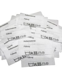 25 Textiletiketten - Außenmaterial / Füllung 25 Textiletiketten - Außenmaterial / Füllung