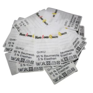 25 Textiletiketten Universal Hand Sewed Quality""