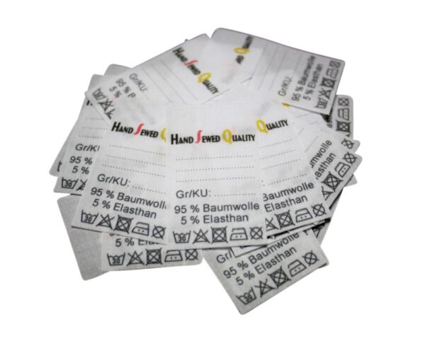 25 Textiletiketten Universal Hand Sewed Quality""