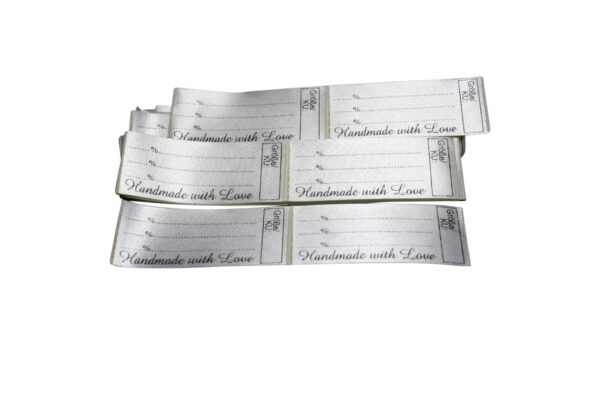 25 selbstklebende Textiletiketten Universal